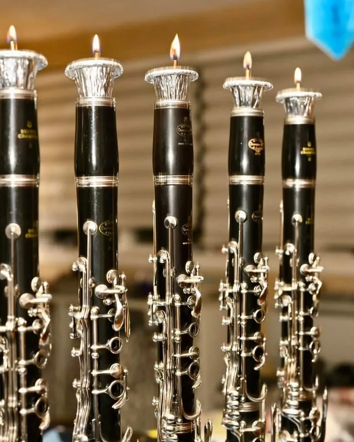 Clarinete de estudo na oficina da Musicaltec