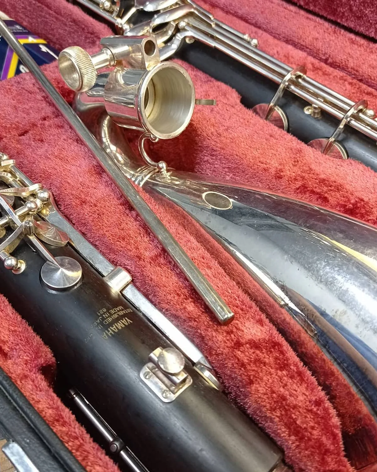 Flauta com estojo rígido na oficina da Musicaltec